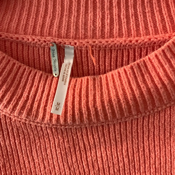 Free People Coral Cropped Sweater - Price is FIRM - Picture 2 of 2